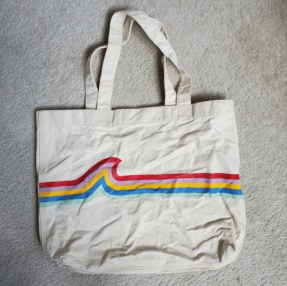 Madewell Insider Rainbow Wave Tote Bag PRIDE